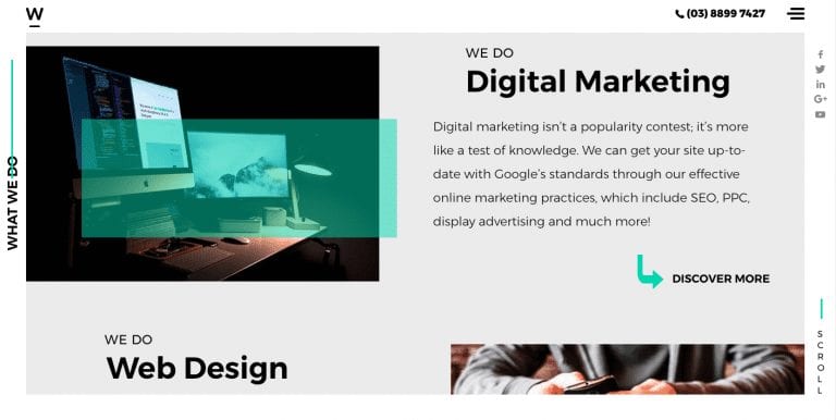 Webfirm Digital Marketing page