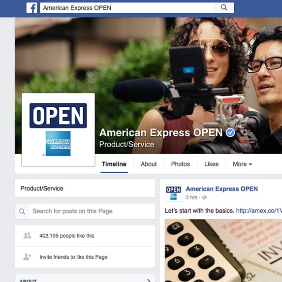 American Express OPEN Facebook page