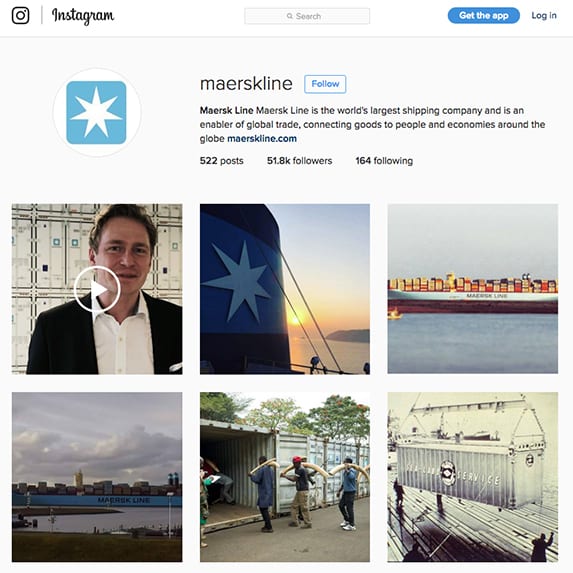 Maersk Line Instagram page